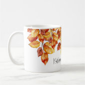 Herbst Blätter Aquarell Design Kaffeetasse (Links)