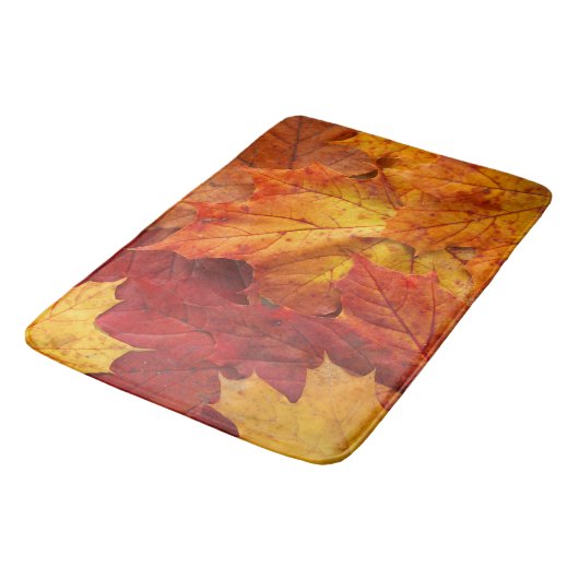 Herbst-Blätter Badematte (Schrägansicht)