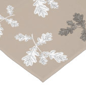 Herbst-Blätter Blätter Brawn Taupe Muster Großer Tischläufer (Ecke)