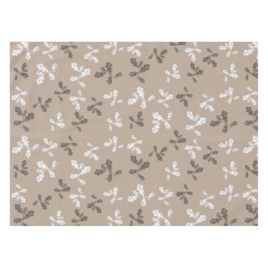 Herbst-Blätter Blätter Brawn Taupe Muster Tischdecke (Vorderseite (Horizontal))