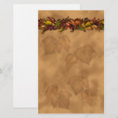 Herbst-Blätter Briefpapier (Vorne/Hinten)