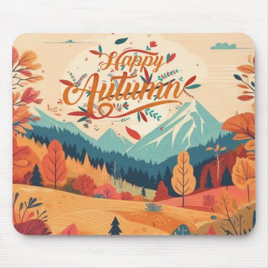 Herbst/Blätter/bunt Mousepad (Vorne)