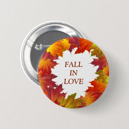 Herbst-Blätter Button (Vorne & Hinten)