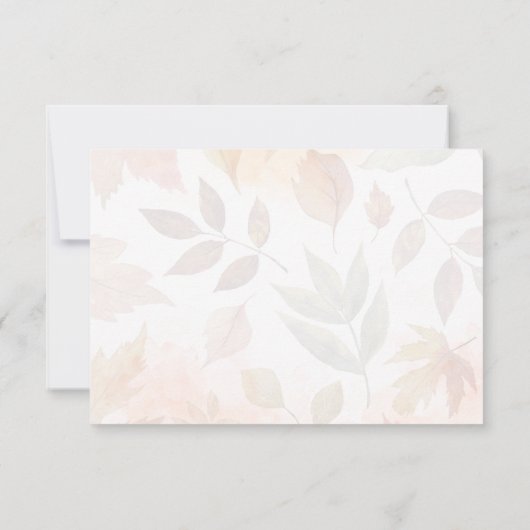 Herbst-Blätter Danke Babydusche (Rückseite)