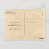 Herbst Blätter Eleganter Grüner Erntedank Postkarte (Rückseite)