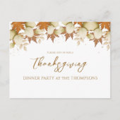 Herbst Blätter Eleganter Grüner Erntedank Postkarte (Vorderseite)