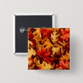 Herbst-Blätter - Fall-Farbe Button (Vorne & Hinten)