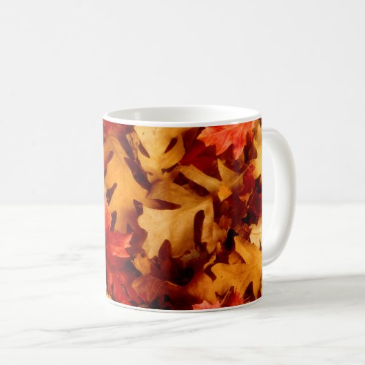 Herbst-Blätter - Fall-Farbe Kaffeetasse (VorderseiteRechts)