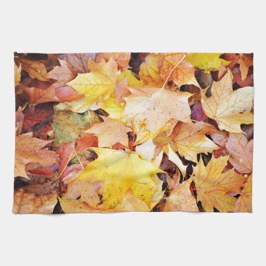 Herbst-Blätter Geschirrtuch (Horizontal)