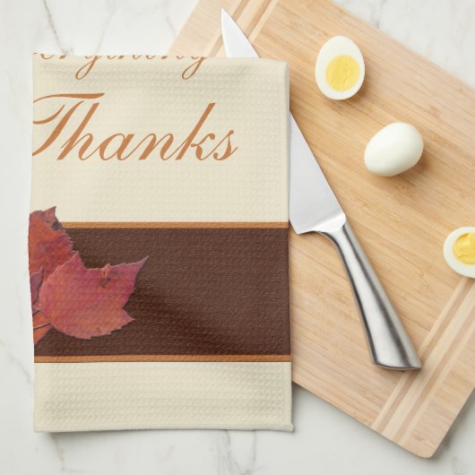 Herbst-Blätter gibt Dank Kiitchen Tuch (Viertel Falte)