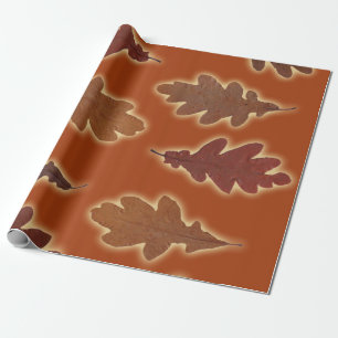 Herbst-Blätter-Glühen auf kundenspezifischer Far Geschenkpapier