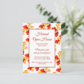 Herbst-Blätter Herbst Ernte Open House Einladung Postkarte (Stehend Vorderseite)