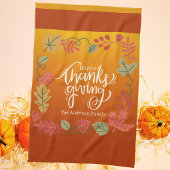 Herbst-Blätter Herbst Gemütlich rustikal glücklich Geschirrtuch