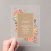 Herbst-Blätter Herbst lässt Hochzeit im Herbst Ein Acryleinladungen (Insitu (Handheld))