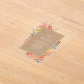 Herbst-Blätter Herbst lässt Hochzeit im Herbst Ein Acryleinladungen (Ablage )