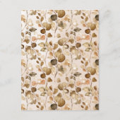 Herbst-Blätter-Hochzeitkarte Begleitkarte (Rückseite)