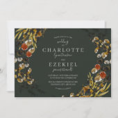 Herbst-Blätter-Hochzeitsfeier Einladung (Vorderseite)