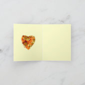 Herbst-Blätter in einem Herzen formt, löscht Karte (Innenseite)