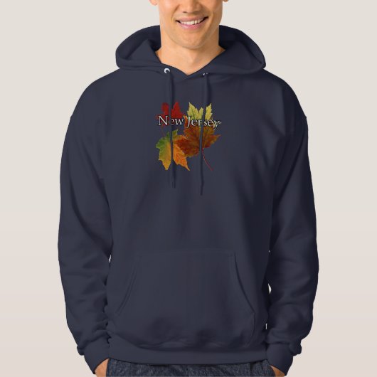 HERBST-BLÄTTER IN NEW-JERSEY HOODIE (Vorderseite)