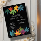 Herbst Blätter Kontrast schwarze Hochzeit Save The Date