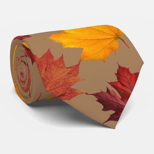 Herbst-Blätter Krawatte (Gerollt)