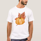 Herbst-Blätter-Kürbis T-Shirt (Vorderseite)