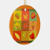 Herbst-Blätter lassen Thunder_Cove Keramik Ornament (Rechts)