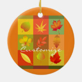 Herbst-Blätter lassen Thunder_Cove Keramik Ornament (Hinten)