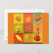 Herbst-Blätter lassen Thunder_Cove Postkarte (Vorne/Hinten)