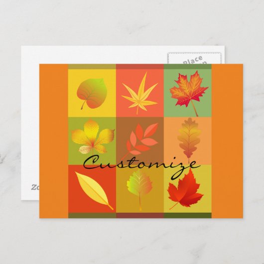 Herbst-Blätter lassen Thunder_Cove Postkarte (Vorne/Hinten)