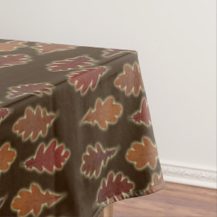 Herbst-Blätter mit Glühen auf kundenspezifischer Tischdecke