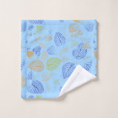 Herbst, Blätter Muster 3 Badhandtuch Set (Waschlappen)