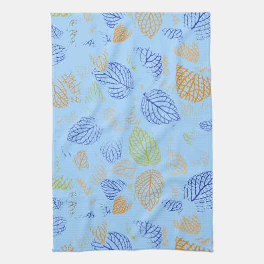 Herbst, Blätter Muster 3 Geschirrtuch (Vertikal)