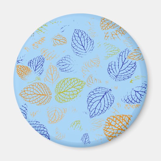 Herbst, Blätter Muster 3 Magnet (Vorne)