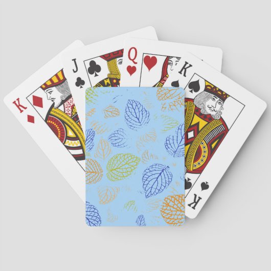 Herbst, Blätter Muster 3 Spielkarten (Rückseite)