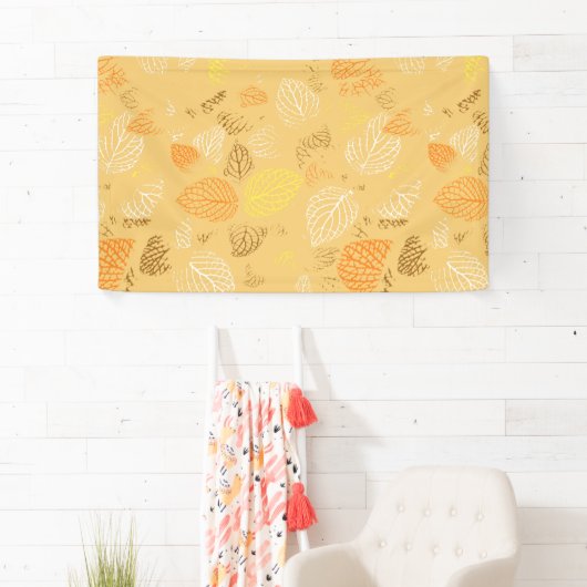 Herbst, Blätter Muster 4 Banner (Insitu)