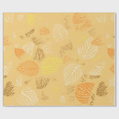 Herbst, Blätter Muster 4 Geschenkpapier (Flach)