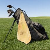 Herbst, Blätter Muster 4 Golfhandtuch (Gras)
