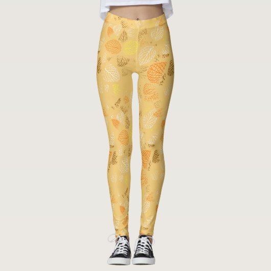 Herbst, Blätter Muster 4 Leggings (Vorderseite)