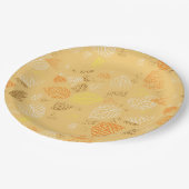 Herbst, Blätter Muster 4 Pappteller (Schrägansicht)