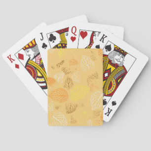 Herbst, Blätter Muster 4 Spielkarten