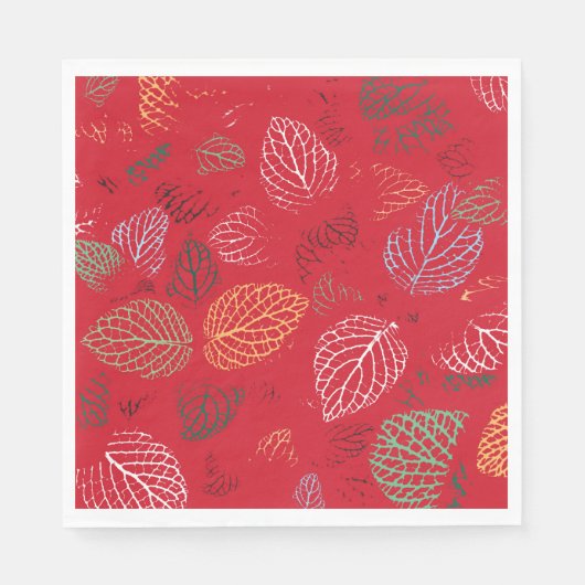 Herbst, Blätter Muster Serviette (Vorderseite)