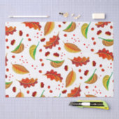 Herbst Blätter Nüsse Kastanien Herbst Orange Decou Seidenpapier (Handwerk)