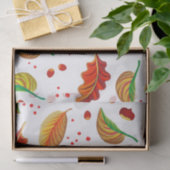 Herbst Blätter Nüsse Kastanien Herbst Orange Decou Seidenpapier (Geschenk)