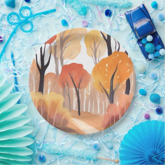 Herbst-Blätter Pappteller (Party)