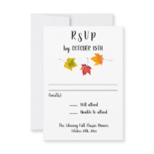 Herbst-Blätter-Party-Event-Empfangsantwort RSVP