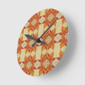 Herbst-Blätter Runde Wanduhr (Winkel)