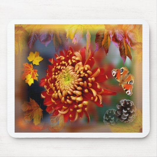 Herbst Blätter Splendor Forest Lake Destiny Mousepad (Vorne)