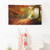 Herbst-Blätter und Bäume, die Schmutz-Straße Banner (Insitu)