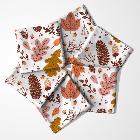 Herbst-Blätter und Beeren Muster Stoff